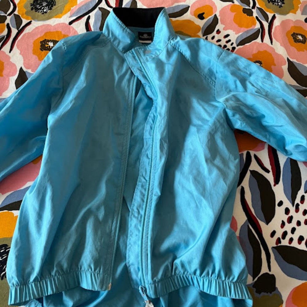 Blue cycling jacket